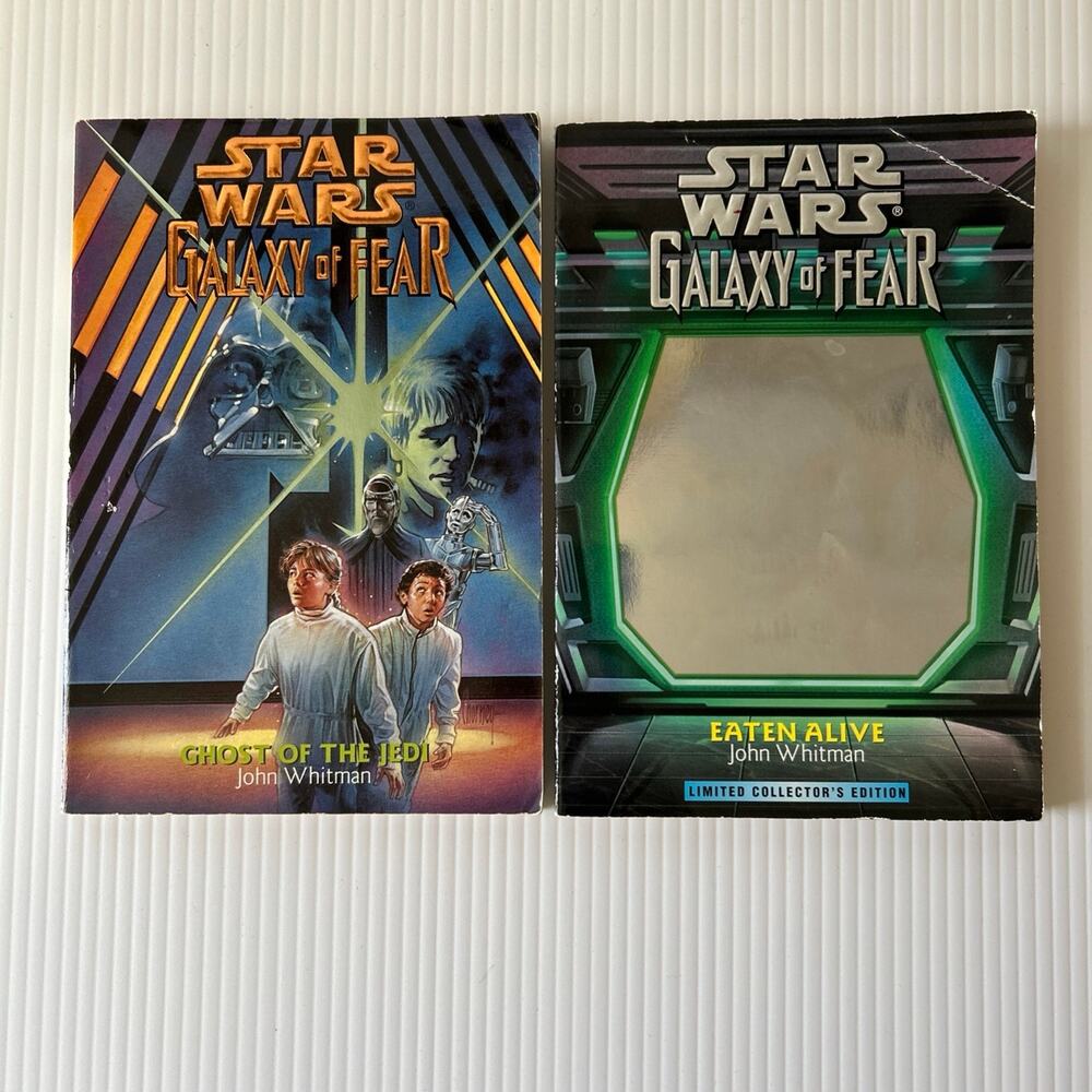 Star Wars Galaxy of Fear PB Books Lot (2) 1 Eaten Alive 5 Ghost of the Jedi VTG